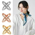 thumbnail image 2 of Dbuoem Scarf Clip X-Shaped Scarf Ring Buckle for Women Lady Silk Scarf Clasp Holder Accessories, 2 of 8
