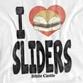 thumbnail image 2 of White Castle I Heart Sliders Officially Licensed Adult T Shirt, 2 of 7