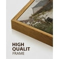 thumbnail image 7 of Drsoum Large 20x40in Natural Framed French Town Country Vintage Wall Art Landscape Painting Retro Countryside River Scenery Farmhouse Kitchen Living Room Decor, 7 of 7