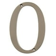 thumbnail image 1 of Distinctions House Address Number 0, Screw-In, Brushed Nickel Zinc, 4 In. - 843320, 1 of 15