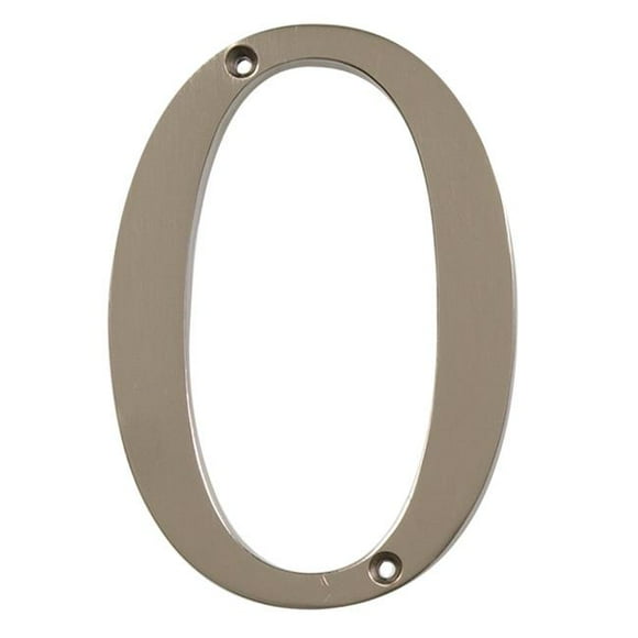 Prestige Series House Address Number "0", Satin Nickel, 4-In. 843320