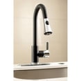 thumbnail image 4 of Kingston Brass LS8727CTL Continental Single-Handle Pull-Down Kitchen Faucet in Matte Black/Polished Chrome, 4 of 8