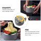 thumbnail image 2 of 1Pc Multi-purpose Noodle Bowl with Lid Useful Food Serving Container for Home (Grey), 2 of 4