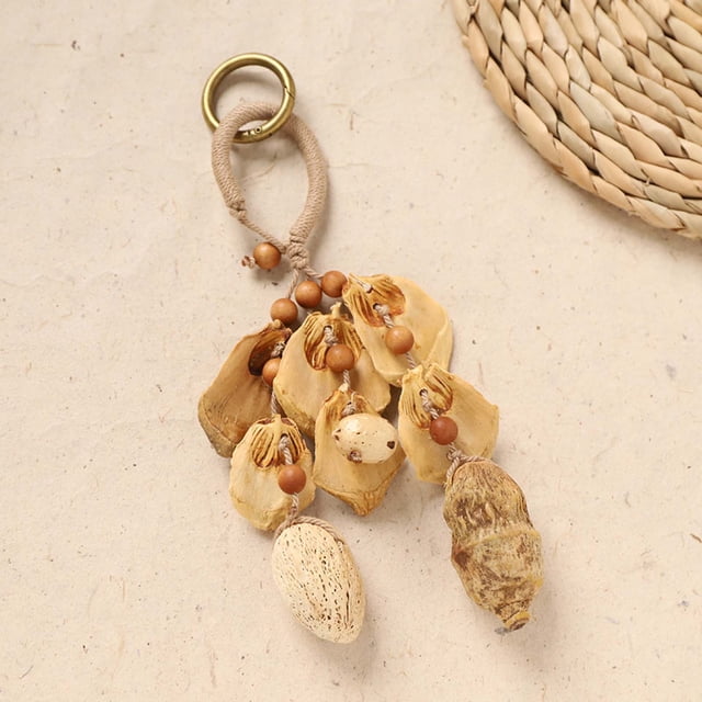 H Handmade Natural String Hand Bells Wind Chimes Accompanying Instruments Therapy Decor Plastic Type H