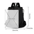 thumbnail image 3 of HIPYLO Backpack with Laptop Compartment Personal Item Backpack for Airlines Backpack Women Small Size Sturdy Backpack Shoulder Bag Tote Travel Bag, Black One Size, 3 of 4