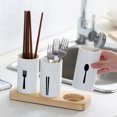 thumbnail image 2 of Billuyoard Caja de almacenamiento de utensilios de plástico bonita a la moda, cucharas de cocina, tenedor, palillos, vajilla, tubo, soporte de Mostrada, 2 of 6