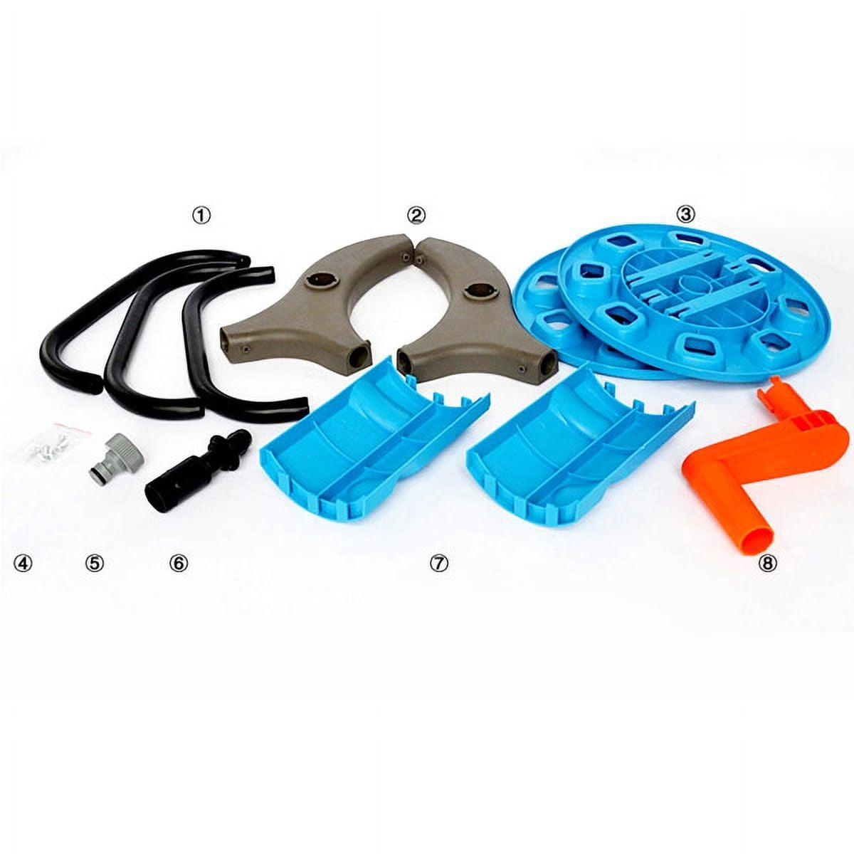 LIFKOME Portable Garden Water Hose Reel Cart with PE Plastic, Copper & Aluminum, Outdoor Use, 42x30cm, and Lightweight