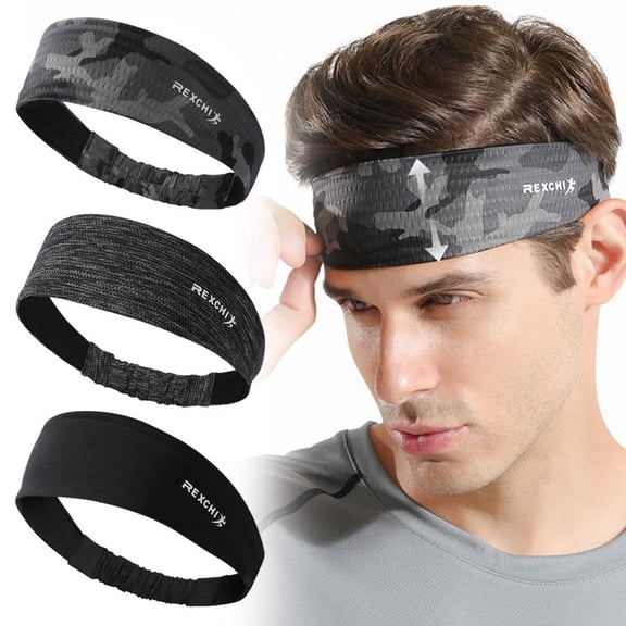 QHUDLV Sport Headbands, Protective Headgear for Teens and Adults Protective Headband, Exercise Sweat Band for Workout, Basketball, Tennis, Cycling, Yoga Sport Headbands