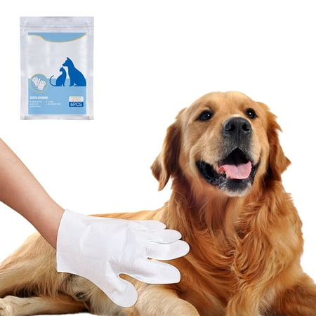 

Hygienic Pet Wipes for Dogs & Cats Cleansing Grooming with Plant Extract No Rinse Disposable Deodorant 5 Fingers Gloves