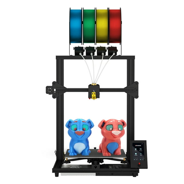 3D Printer, 3d Printer 300x300x400mm Build Area Precision Pla/pla 1.75mm 4-in-1-out All Metal 4.3'' Tft-lcd Support Metal Color With All Metal Color With 4.3'' Tft-lcd Compatible With Os/
