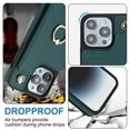 thumbnail image 2 of Designed for iPhone 15 Case Wallet with Card Holder for Women Girls, Crossbody Case with Lanyard Strap, Protective PU Leather Purse Case with Ring Holder Stand for iPhone 15 - Green, 2 of 7