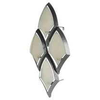 Mercana Tarmac II Collection of 4 Silver Metal Frosted Glass Wall Candle Holder