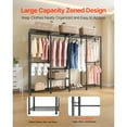 thumbnail image 2 of KFFKFF Clothing Garment Rack, Heavy Duty Closet Wardrobe, Adjustable Tiers Clothes Racks with Steel Frame, 1100 lbs Load Capacity Clothes Rack with 4 Hanging Rods, 2 of 8