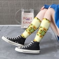 thumbnail image 5 of Rateoe Sunflowers On A Yellow Background Pattern Women’s Knee High Crew Socks,Trouser Socks Comfortable, Breathable, Moisture-Wicking and Soft, 5 of 6