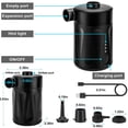 thumbnail image 4 of Electric Air Pump, Portable Air Mattress Pump Rechargeable Mini Inflator Air Pump for Inflatables, Pool Floats, Boat, Pool Toys, Travel Outdoor Camping with 4 Nozzles, 4 of 5