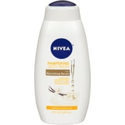 NIVEA Pampering Vanilla and Sweet Cream Body Wash with Nourishing Serum, 20 fl. oz. Bottle