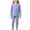 Blue, variant on Ruyang Toddler 2 Piece Outfit Oversized Long Sleeve Crew Neck Top Jogger Pants Kids Striped Sets Fall Winter Home Loungewear