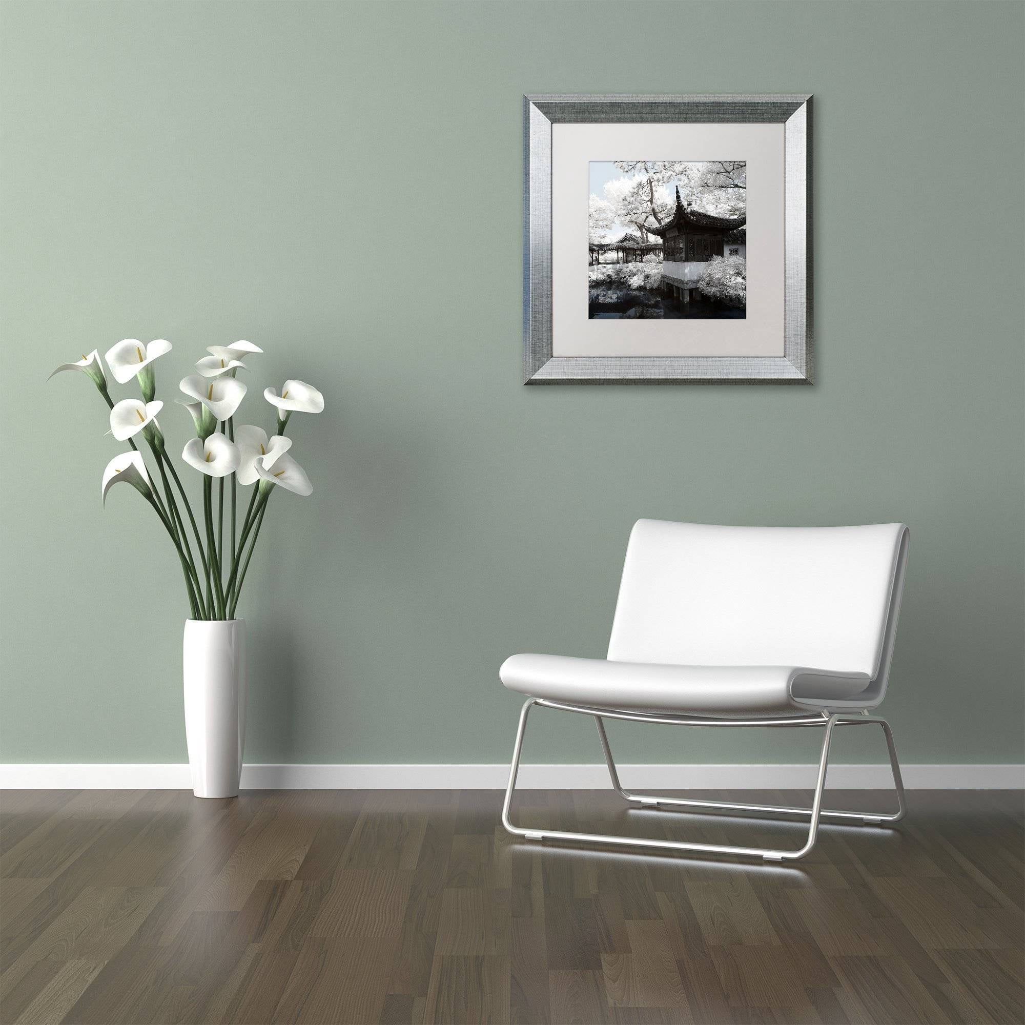 Trademark Fine Art "Winter Temple" Canvas Art by Philippe Hugonnard, White Matte, Silver Frame