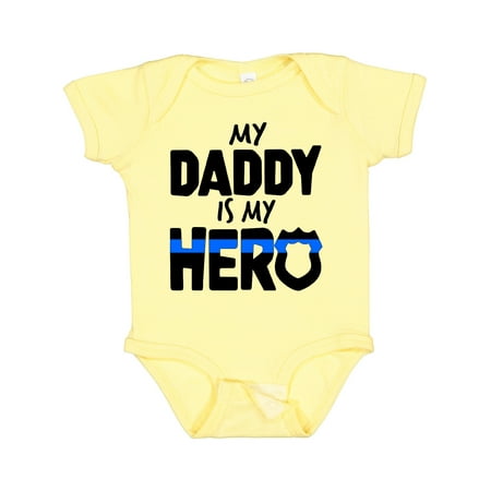 

Inktastic My Daddy is My Hero Police Officer Family Gift Baby Boy or Baby Girl Bodysuit