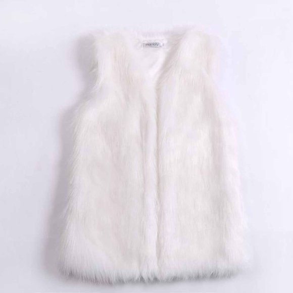 Ailaofu Women's Fashion Autumn and Winter Warm Mid-length Faux Fur Vests