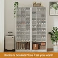 thumbnail image 5 of Hzuaneri 11-Tier Space Saving Shoe Storage Cabinet with 30 Open Cubbie, White 02001BSR, 5 of 9