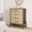 Fine linen Black cabinet body contrasts with natural wood color drawer surface, variant on 4 Drawer Tall Dresser,Vertical Chest for Bedroom, Entryway or Living Room – Freestanding Wooden Storage Cabinet – Deep Drawers – Sturdy Metal Legs
