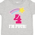 thumbnail image 4 of Inktastic 4th Birthday 4 Year Old Girls Rainbow Star Girls Toddler T-Shirt, 4 of 5