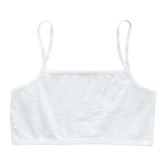 Wijhcboe Girls Seamless Sports Bra Crop Top Lightweight Training Camisole Stretch Cotton Bralette Teen Athletic Wear Breathable Support Soft Comfort Everyday Essentials