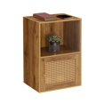 thumbnail image 3 of Extra Storage Weave 1 Door Cabinet with Shelf Brown: Bohemian Style, Laminate Surface, Fixed Shelf, 3 of 8