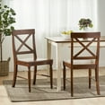 thumbnail image 2 of Noble House Rowland Modern Acacia Wood Dining Chairs, Set of 2, Dark Oak, 2 of 13