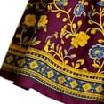 thumbnail image 7 of Skirts for Women Boho High Waist Flowy A Line Pleated Chiffon Floral Printed Summer Casual Beach Holiday Maxi Skirt S-2XL, 7 of 7