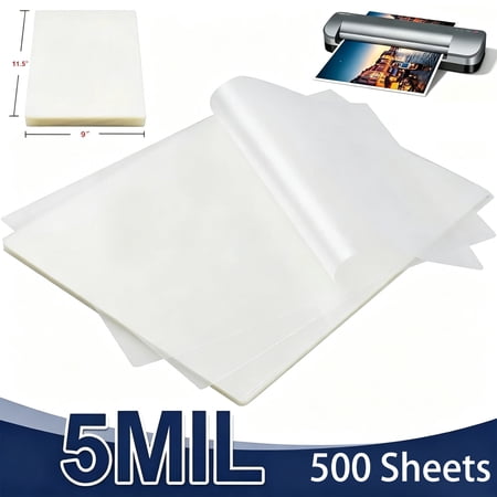 MFLABEL-A4 Thermal Laminating Pouches 9"x11.5", Clear Laminator Sheets, 5 Mil, 500 Pack