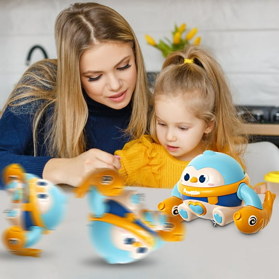 Fzsteel Interactive Voice Activated Rolling Monkey Toy For Infant Crawl Training And Head Lifting Practice With Lights Music And Safe Material