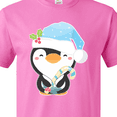 thumbnail image 4 of Inktastic Cute Christmas Penguin in Blue Hat T-Shirt, 4 of 5