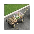 thumbnail image 1 of Qinaqin 900 Lbs Resistente Garden Carro con Removable Malla Sides Steel Utility cm de Anchoagon Ajustable Alturaandles y 10 inch Pneumatic Tires para Outdoor Lawn Camping Farm Yard, 1 of 4