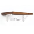 thumbnail image 1 of Uxcell 2 Pcs Soportes Decorativos para Estantes, Soportes para Estantes Flotantes de 5" x 3" para Estanterías de Pared, Blanco, 1 of 7