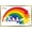 Gold Framed Version, variant on Disney Mickey Mouse & Friends - Rainbow Wall Poster, 14.725" x 22.375"