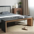 thumbnail image 2 of GZXS 59" Contemporary Wood Bench, 2-Person Dining Room Seat, Bedroom Bed Bench, Entryway Shoe Bench for Living Room, Easy to Assemble, Black+Natural, 2 of 10