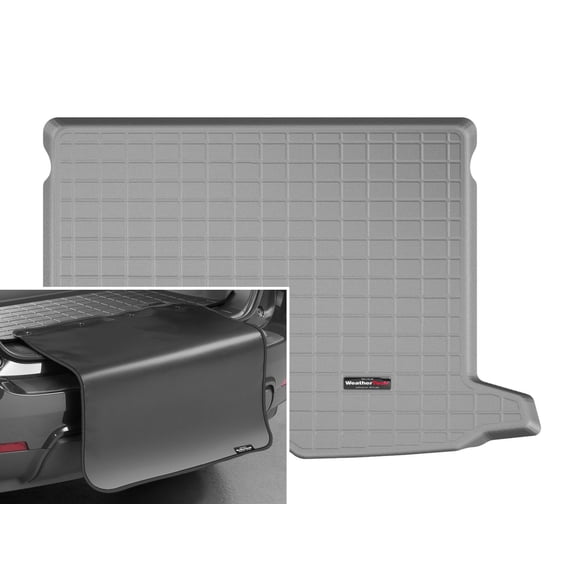 WeatherTech Cargo Trunk Liner with Bumper Protector compatible with Mercedes AMG GLC 63, GLC SUV, GLC-Class, AMG GLC 43, AMG GLC 43 SUV, AMG GLC 63 SUV - Behind 2nd Row w/ Bumper Protector, Grey