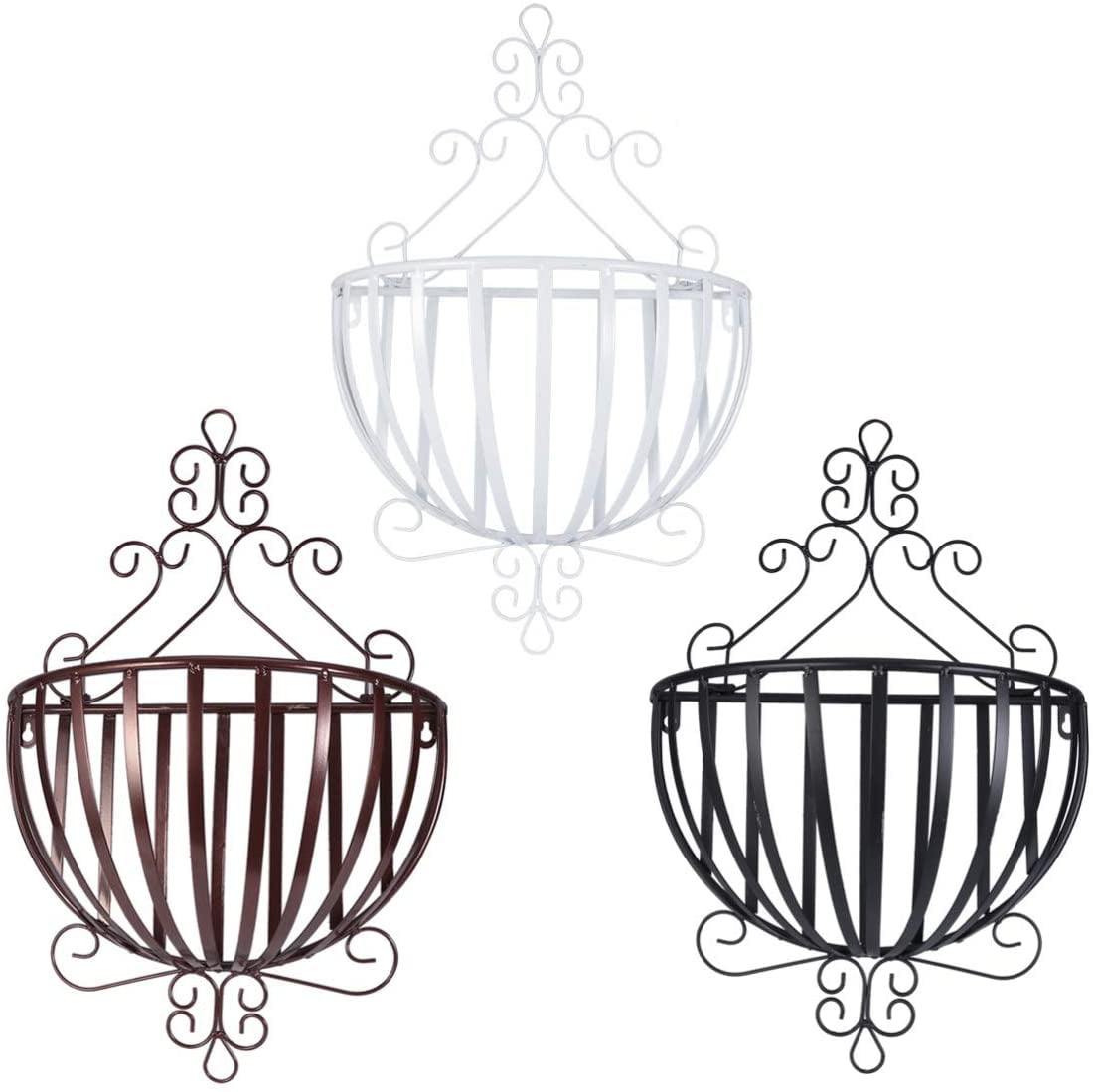 Metal Wall Hanging Planter Basket Railing Planter Baskets Flower Pot