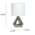 thumbnail image 3 of Simple Designs Solid Pyramid Table Lamp Silver, 3 of 3