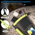 thumbnail image 4 of Marine IP68 Waterproof Dry Bag 2L - Roll Top Waterproof Backpack w/ Phone Case/Pouch - Boating & Kayak Accessories - Essentials for Camping Swimming Beach Fishing Rafting Travel - Black/Yell, 4 of 5