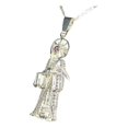thumbnail image 3 of JOYARIS Medalla Santa Muerte Con Zirconias En Plata 925 + Cadena DM-0000229, 3 of 4