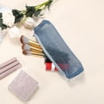 thumbnail image 4 of 1 Pc Bolsa de Maquillaje de Viaje Conveniente para Mujeres para Vacaciones, Actividades al Aire Libre, Gimnasio, Malla de Nylon Azul, 4 of 4