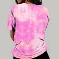 thumbnail image 6 of Busydd Womens Summer Tops Floral Gradient Short Sleeve Crewneck Tie-dye T-shirts Soft Comfy Fashion Flowy Blouses Basic Casual Loose Fit Tees Dressy Tops for Women, 6 of 9