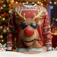 thumbnail image 2 of gcong Santa Christmas Sweaters for Men 2025 Funny Christmas Sweatshirts Crewneck 3D Printed Xmas Holiday Pullover Shirts for Couple, 2 of 3