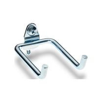Triton Products 2-3/4 inch Double Rod Steel Pegboard Hook, 80-Degree Bend, 10pk
