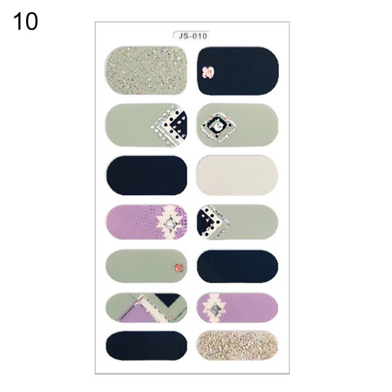 UDIYO Nail Polish Film Back Glue Vivid Patterns Ultra Thin Full Waterproof Environmentally Nail Stickers for Manicure