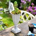 thumbnail image 6 of Sungmor Heavy Duty Cast Iron Decorative Vase, Unique Tulip Shape Trumpet Vase, Rustic French Countryyard Style Fake Flower Vase, Beautiful Table Center Artificial Flower Bouquet for Festival Party, 6 of 9