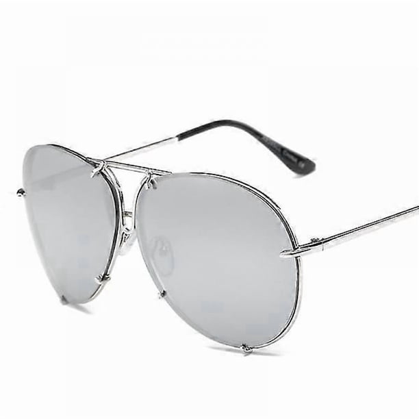 Polarized Aviator Sunglasses Classic Aviator Sunglasses Men Women Driving Sunglasses Polarized Lens UV Protection Sunglasses Genuine Glass Lens (Silve